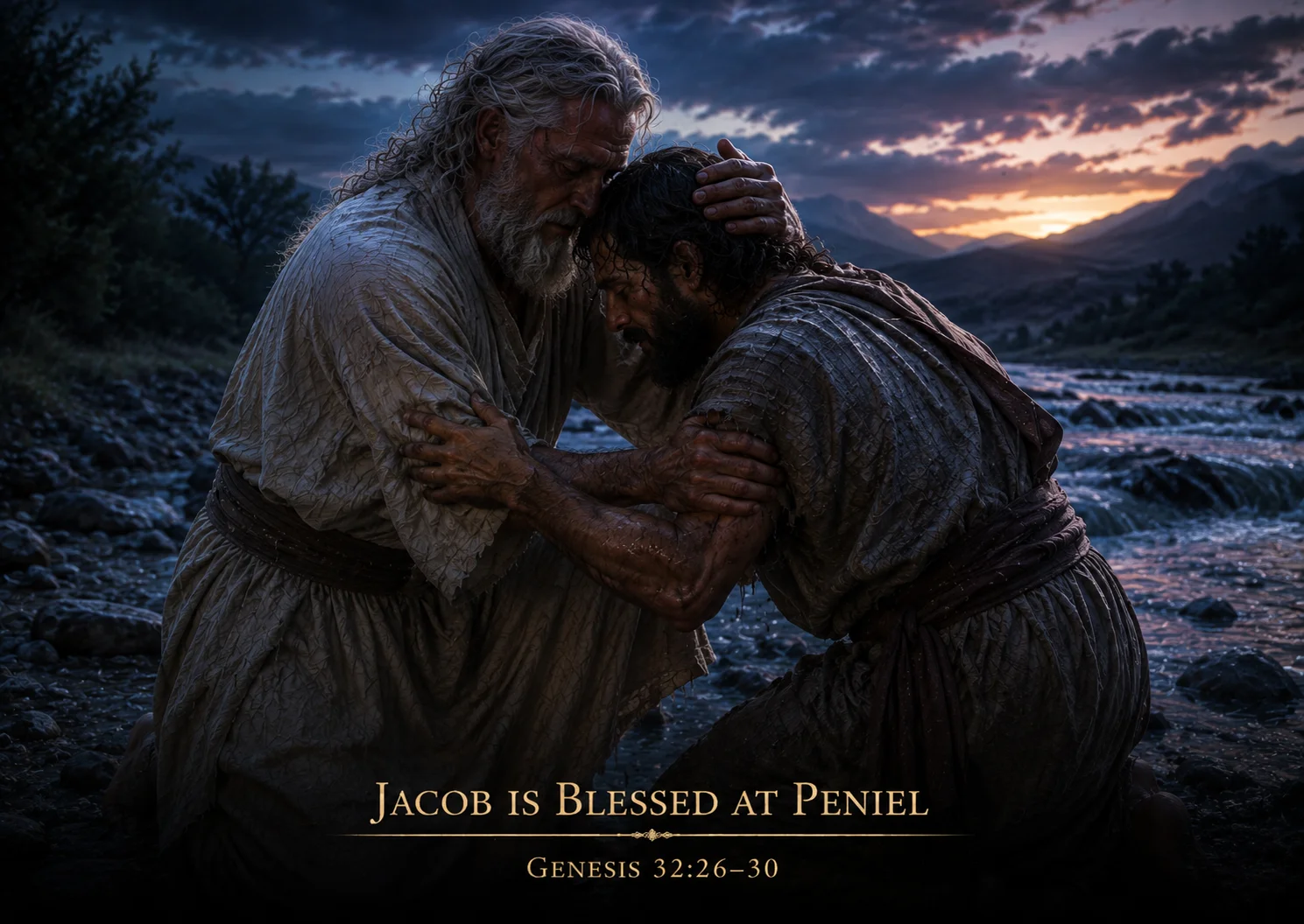 Jacob is blessed at Peniel