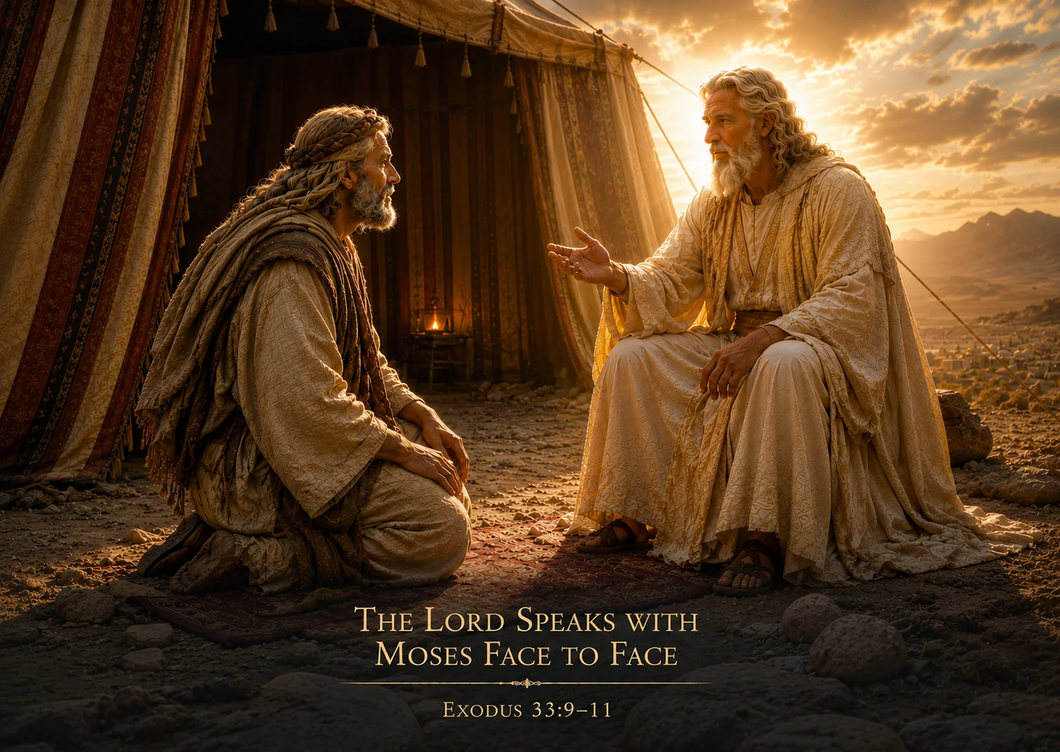 The Lord speaks with Moses face to face