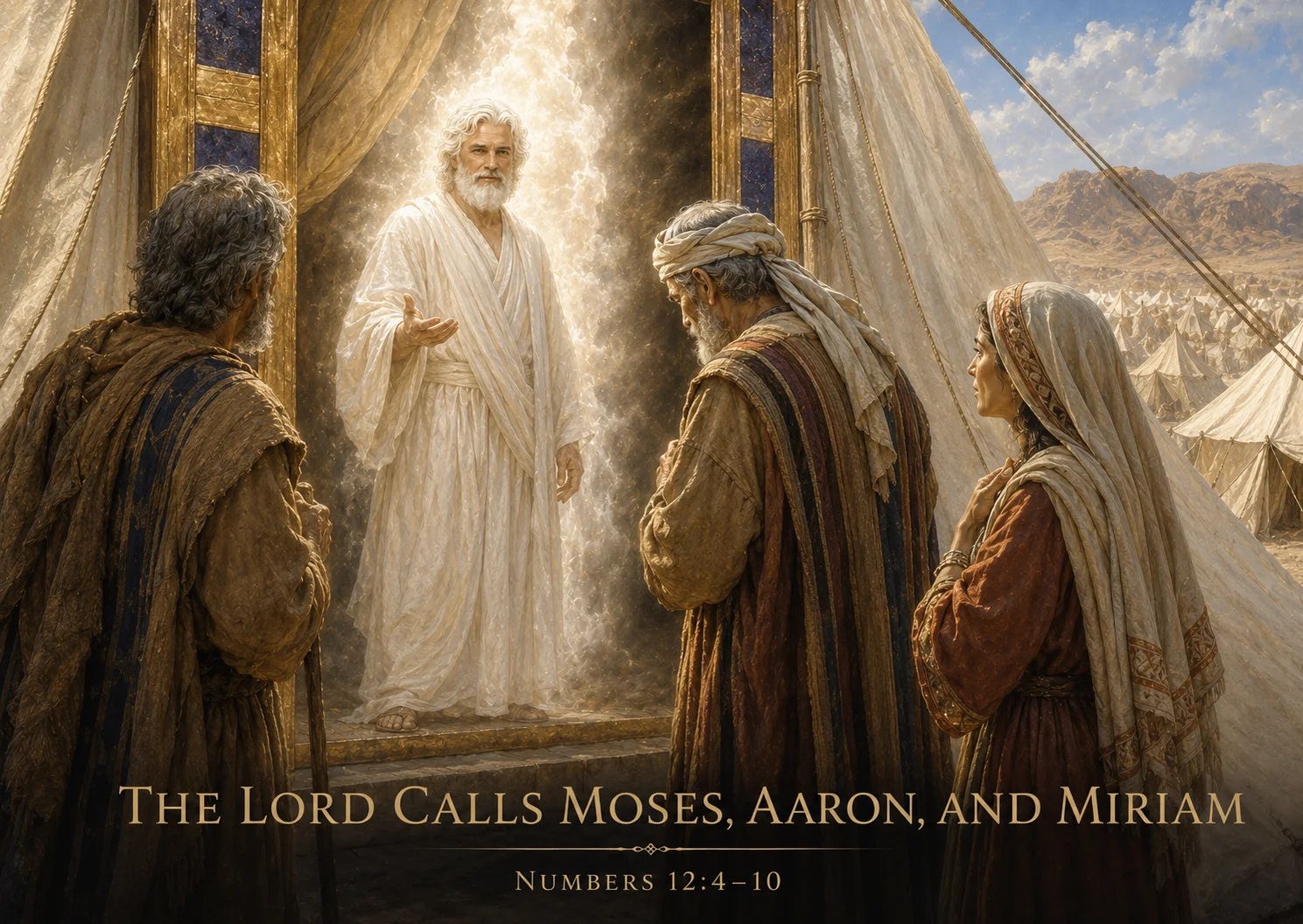 The Lord calls Moses, Aaron and Miriam